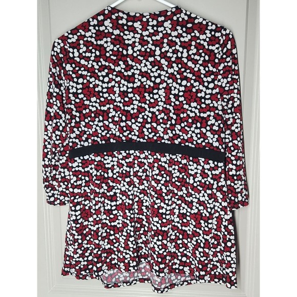 Motherhood Maternity Women's Small Adjustable White Shirt Top Red Polka Dot Baby - Picture 7 of 8